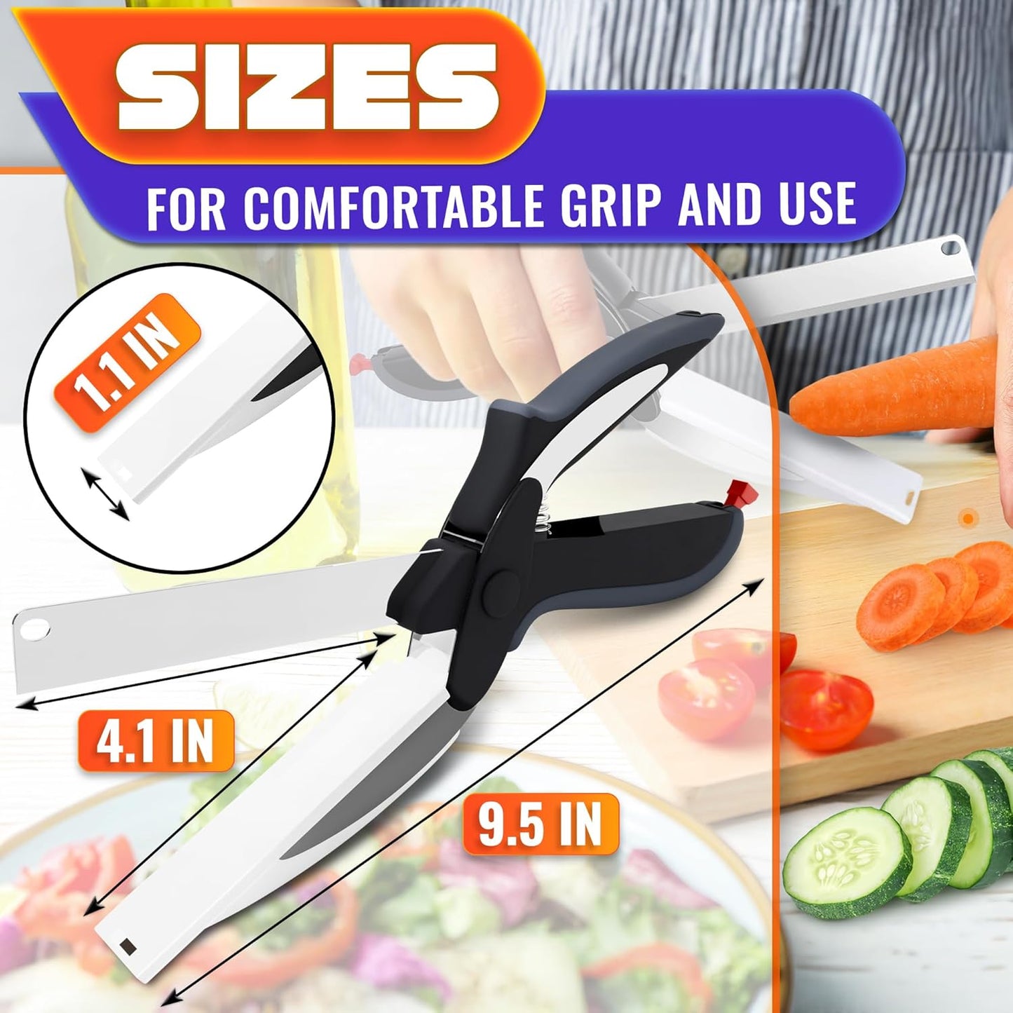 Multifunctional Vegetable Chopping Board Scissors