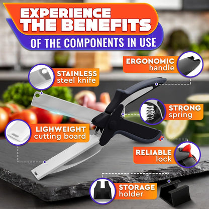 Multifunctional Vegetable Chopping Board Scissors